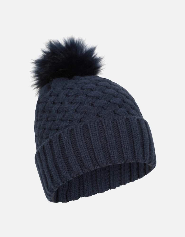 Womens/Ladies Lisbon Pom Pom Borg Lined Beanie