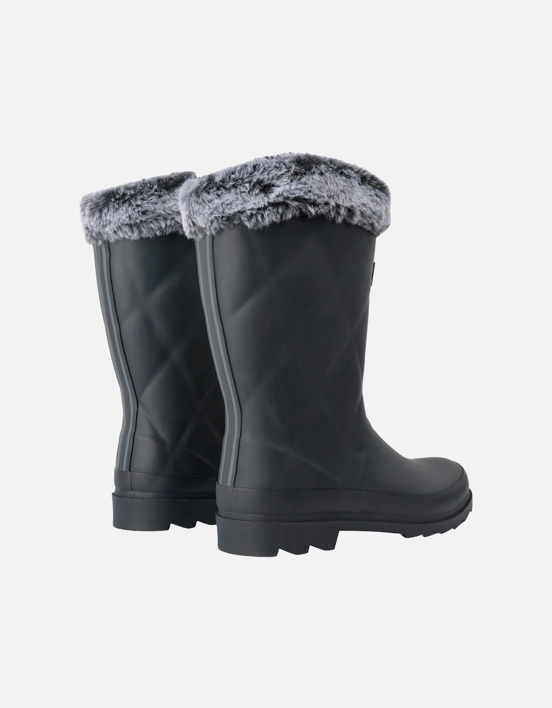 Womens/Ladies Luxley Faux Fur Lined Mid Cut Wellington Boots