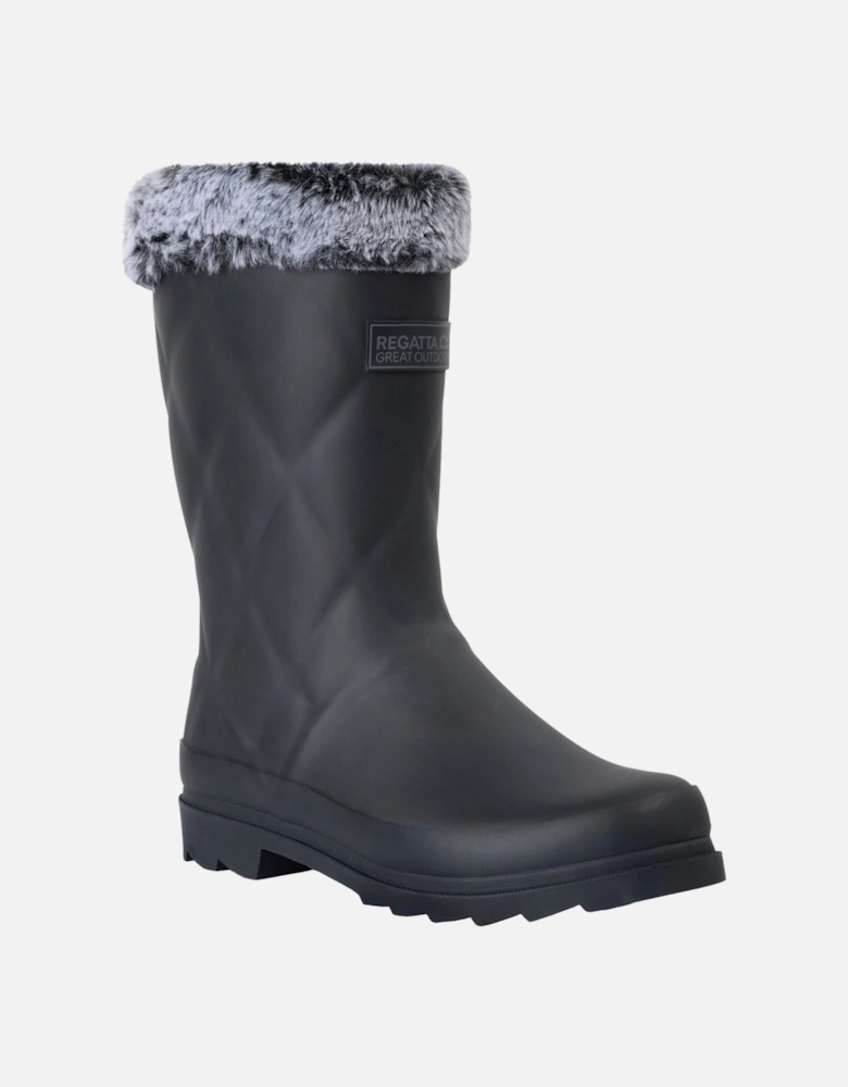 Womens/Ladies Luxley Faux Fur Lined Mid Cut Wellington Boots