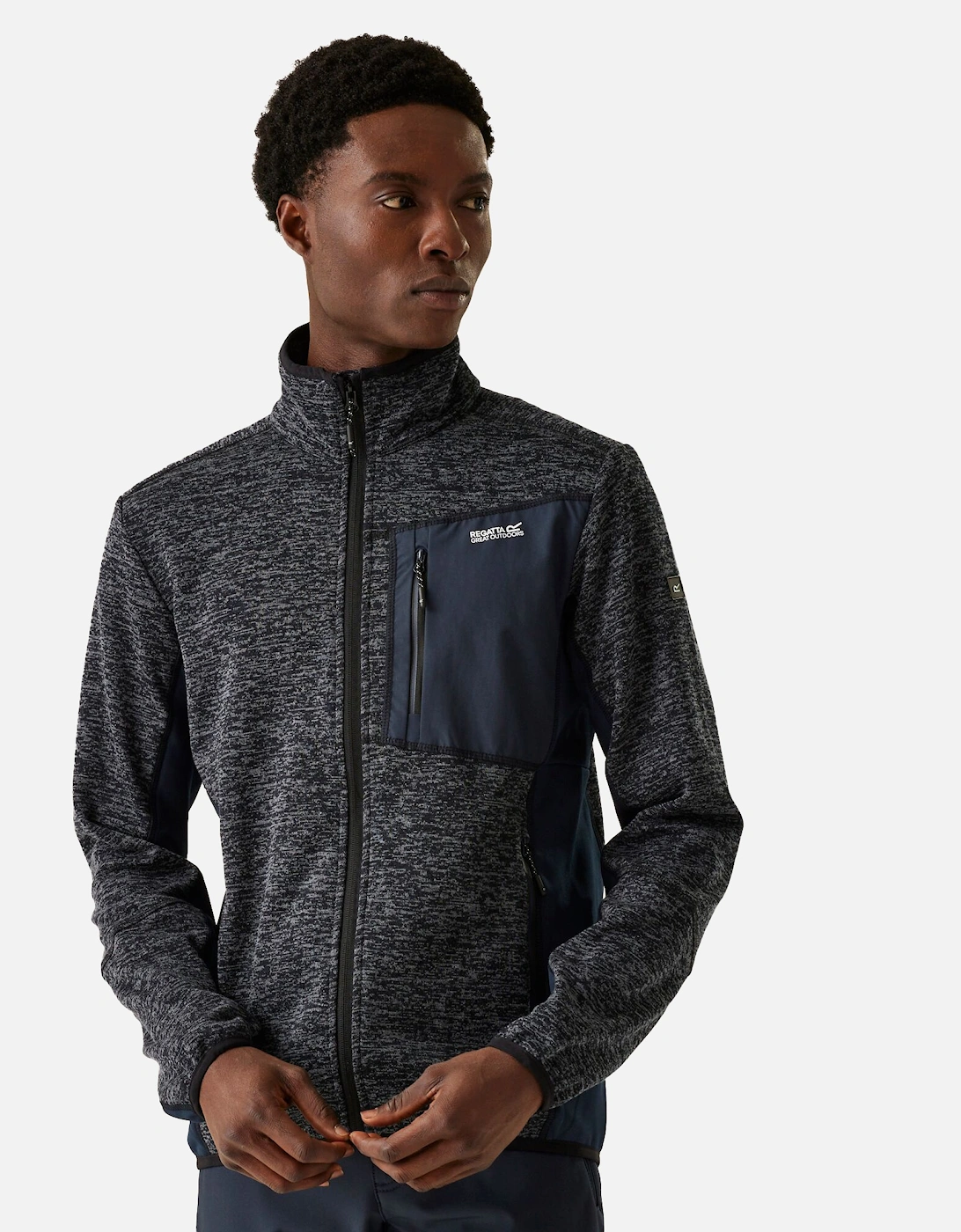 Mens Baslinn Marl Full Zip Fleece Jacket