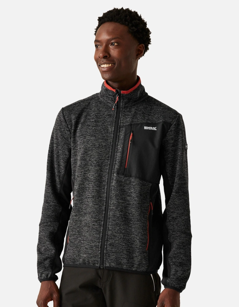 Mens Baslinn Marl Full Zip Fleece Jacket