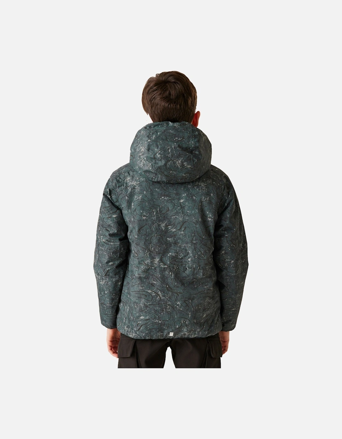 Childrens/Kids Volcanics VIII Terrain Print Reflective Waterproof Jacket