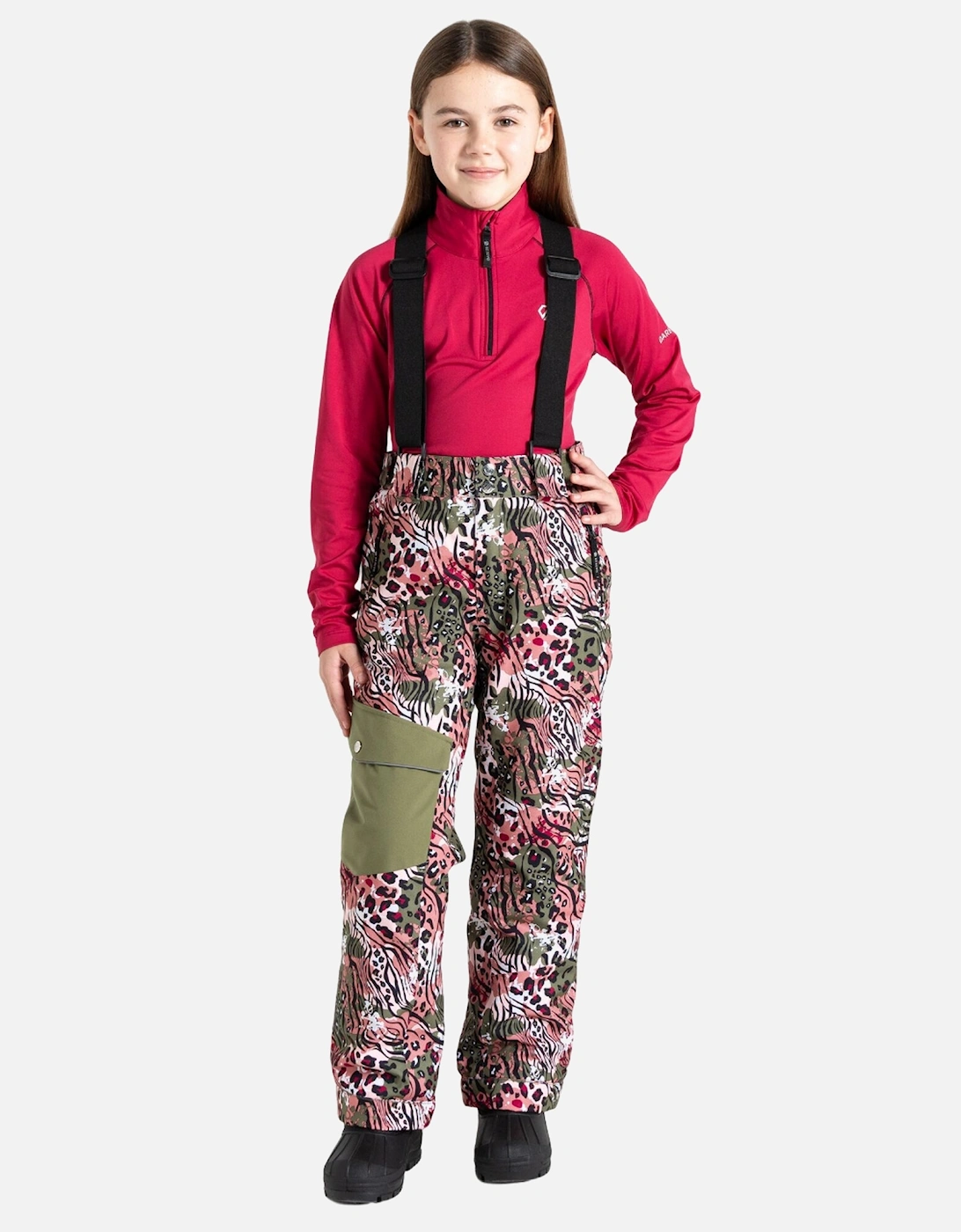 Childrens/Kids Pow Leopard Print Ski Trousers