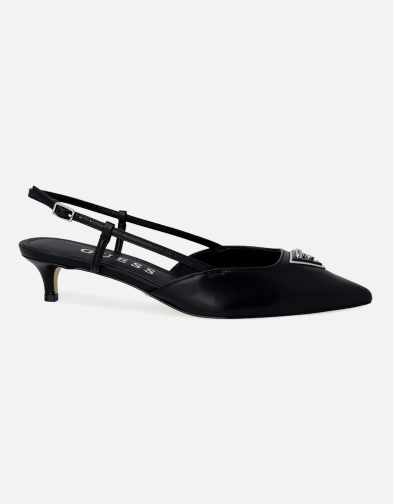 Pointed Toe Buckle Fastening Pumps Shoes Women - Black