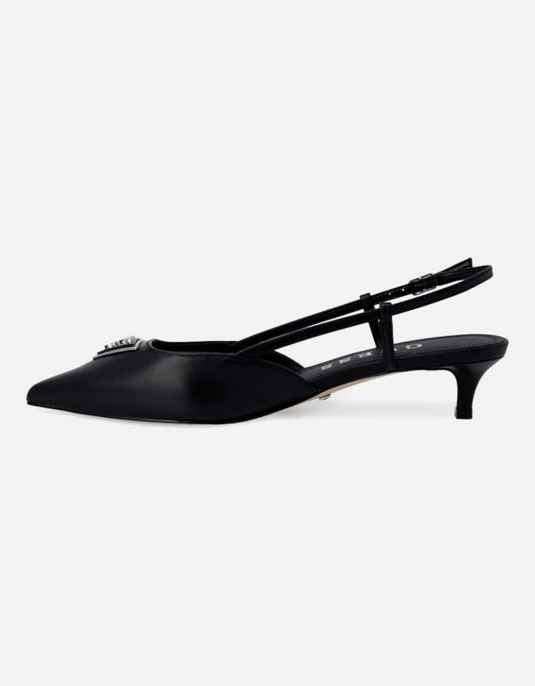 Pointed Toe Buckle Fastening Pumps Shoes Women - Black