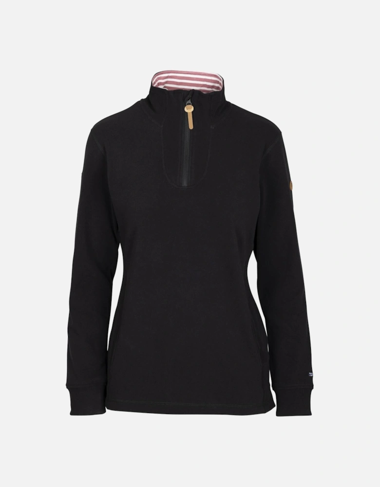 Womens Big Heart Half Zip Fleece