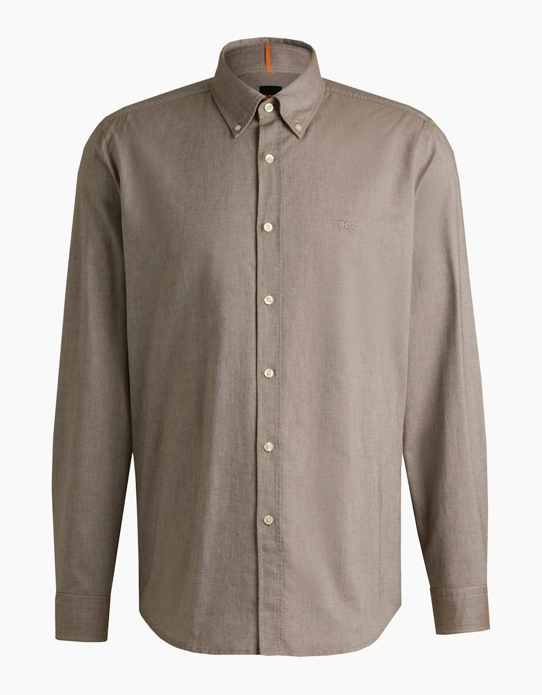 Hugo Boss Men's Cream Beige Ricket Long Sleeved Shirt - Size: 40/Regular