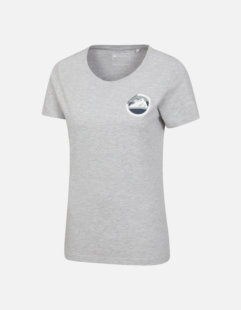 Womens/Ladies Lake District Tree Ring Organic T-Shirt