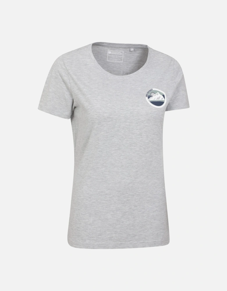 Womens/Ladies Lake District Tree Ring Organic T-Shirt