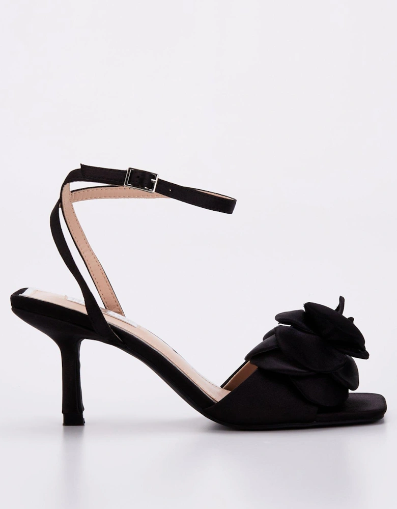 Annalina Flower Heels - Black
