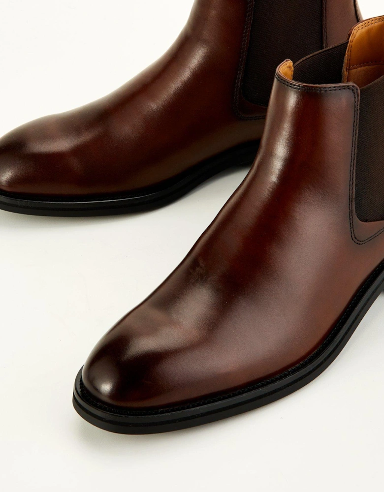 Leather Chelsea Boot - Brown