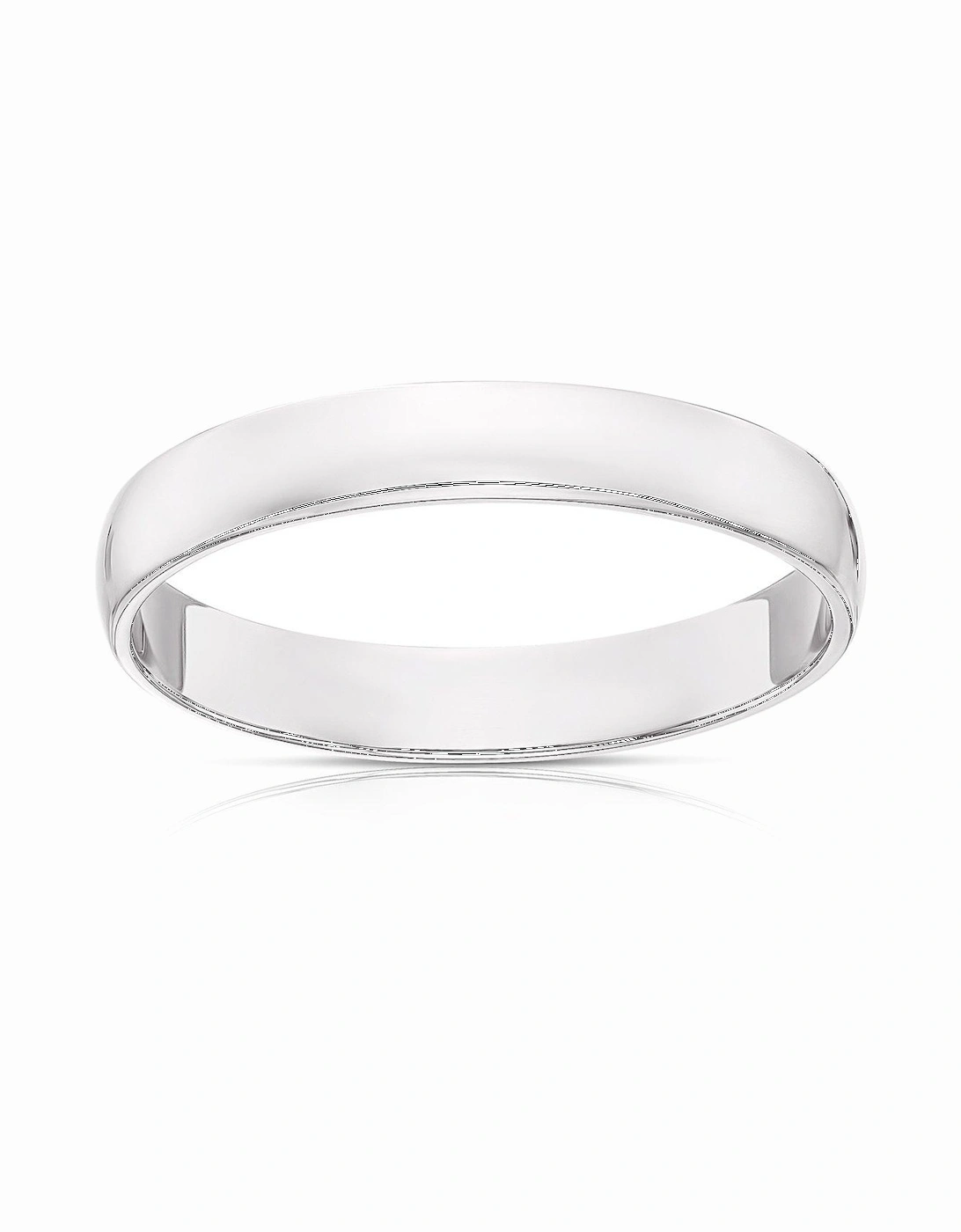 Platinum 3mm Heavy D Shape Wedding Ring, 2 of 1