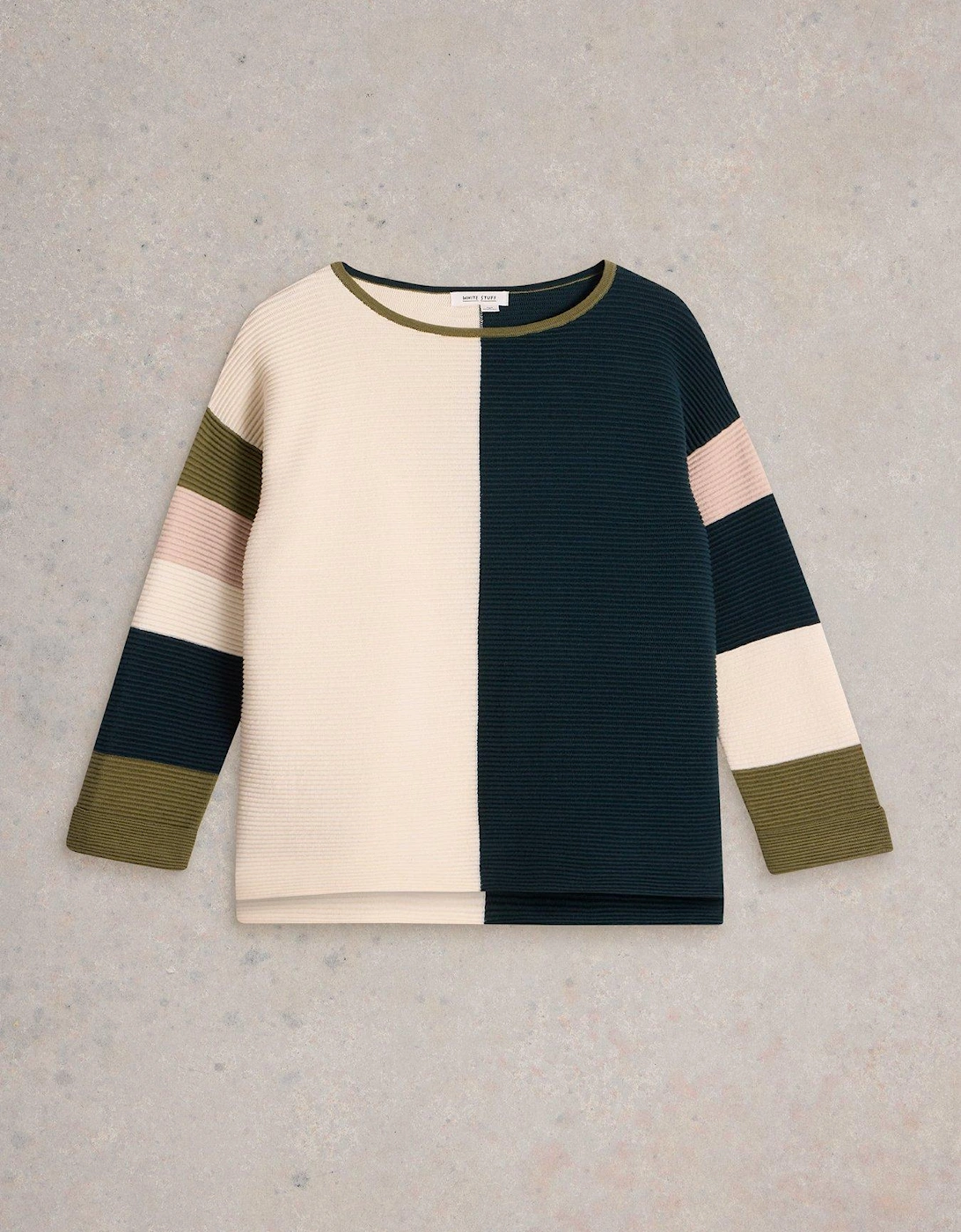 Jana Colourblock Jumper - Beige