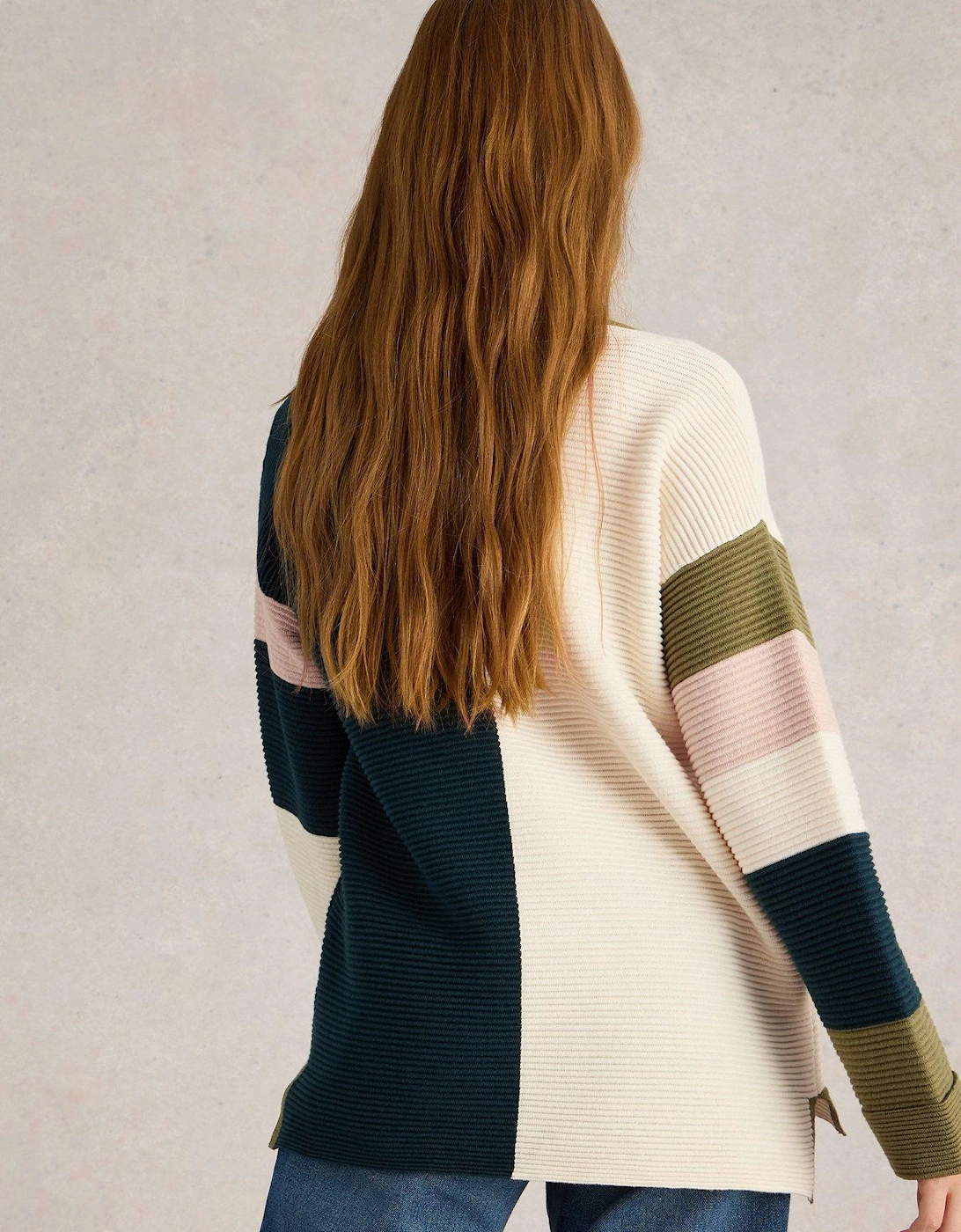 Jana Colourblock Jumper - Beige