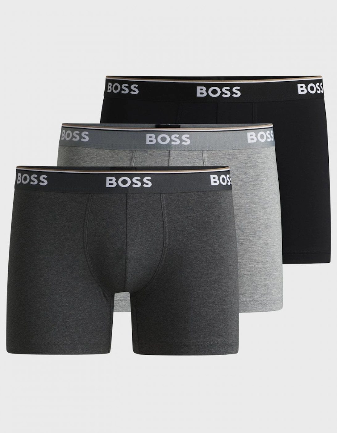 BOSS Orange Power Three Pack Mens Stretch Cotton Boxer Briefs With Logos NOS, 8 of 7