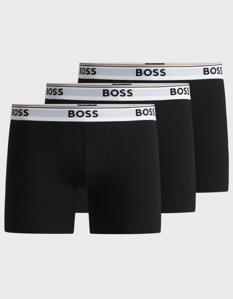 BOSS Orange Power Three Pack Mens Stretch Cotton Boxer Briefs With Logos NOS