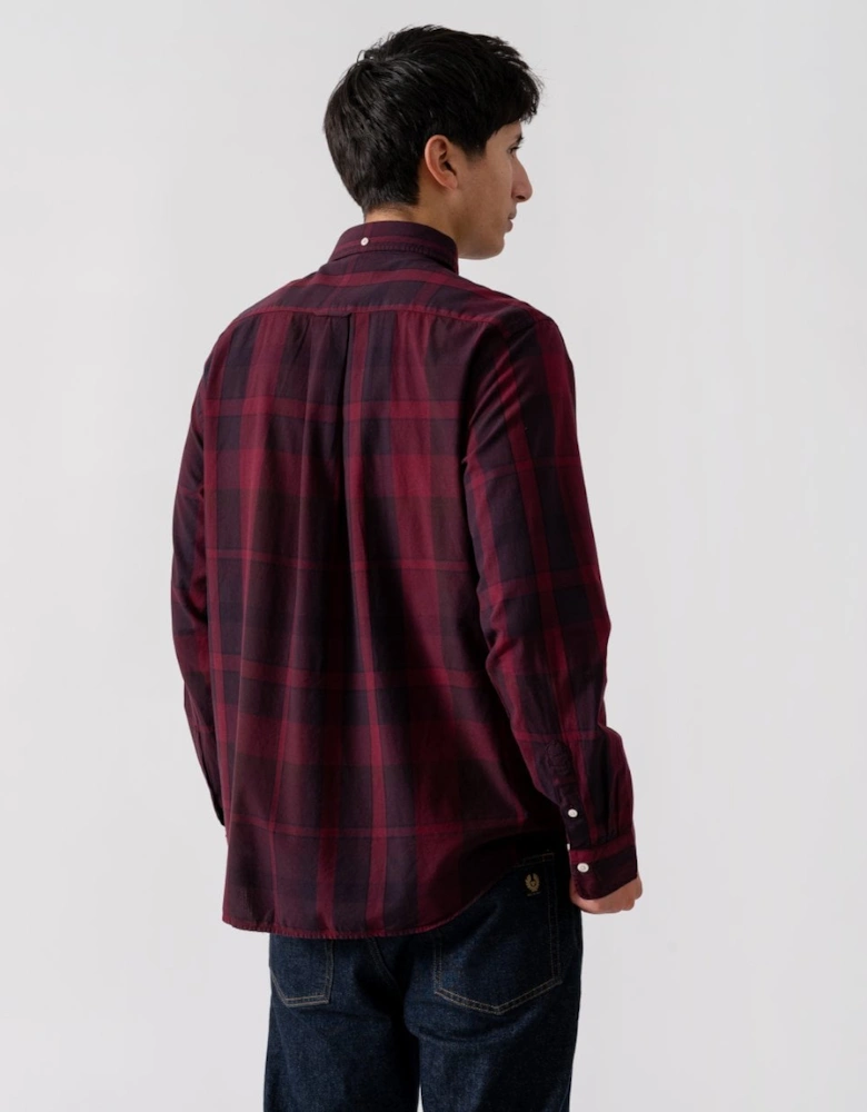 Mens Regular Fit Garment Dyed Check Shirt