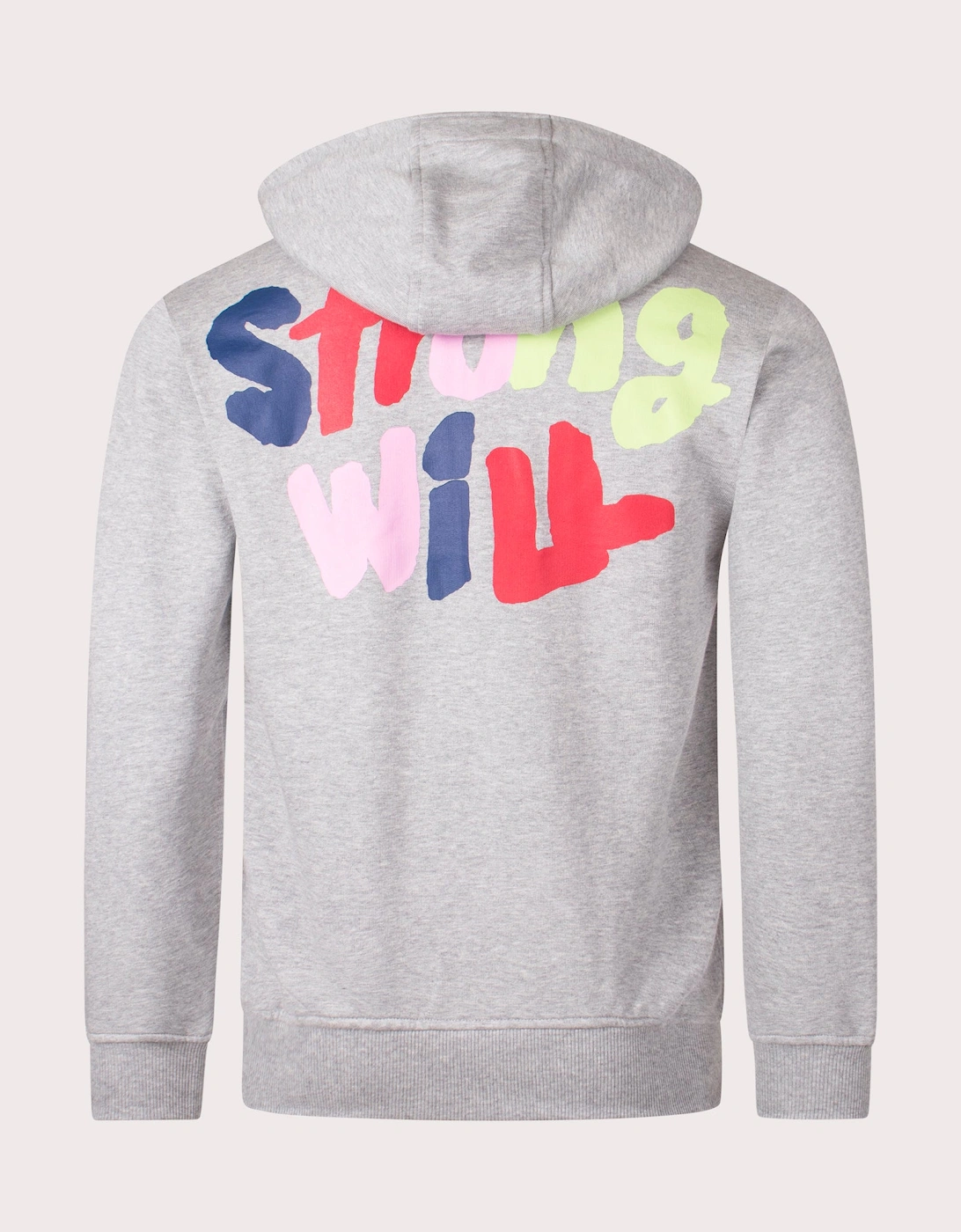 Graphic Print Zip Through Hoodie