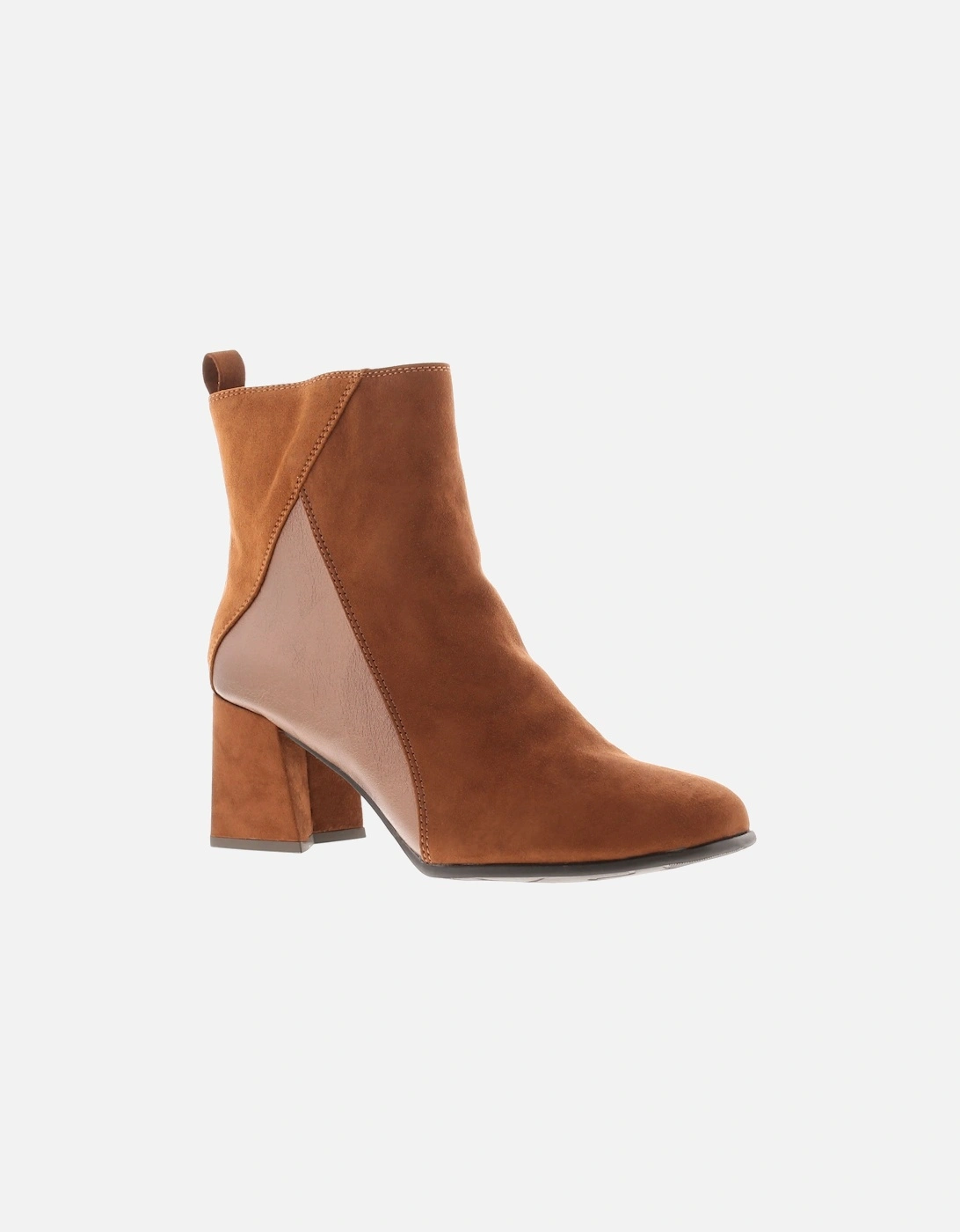 Womens Boots Heeled Ankle Talisa Zip beige UK Size, 6 of 5