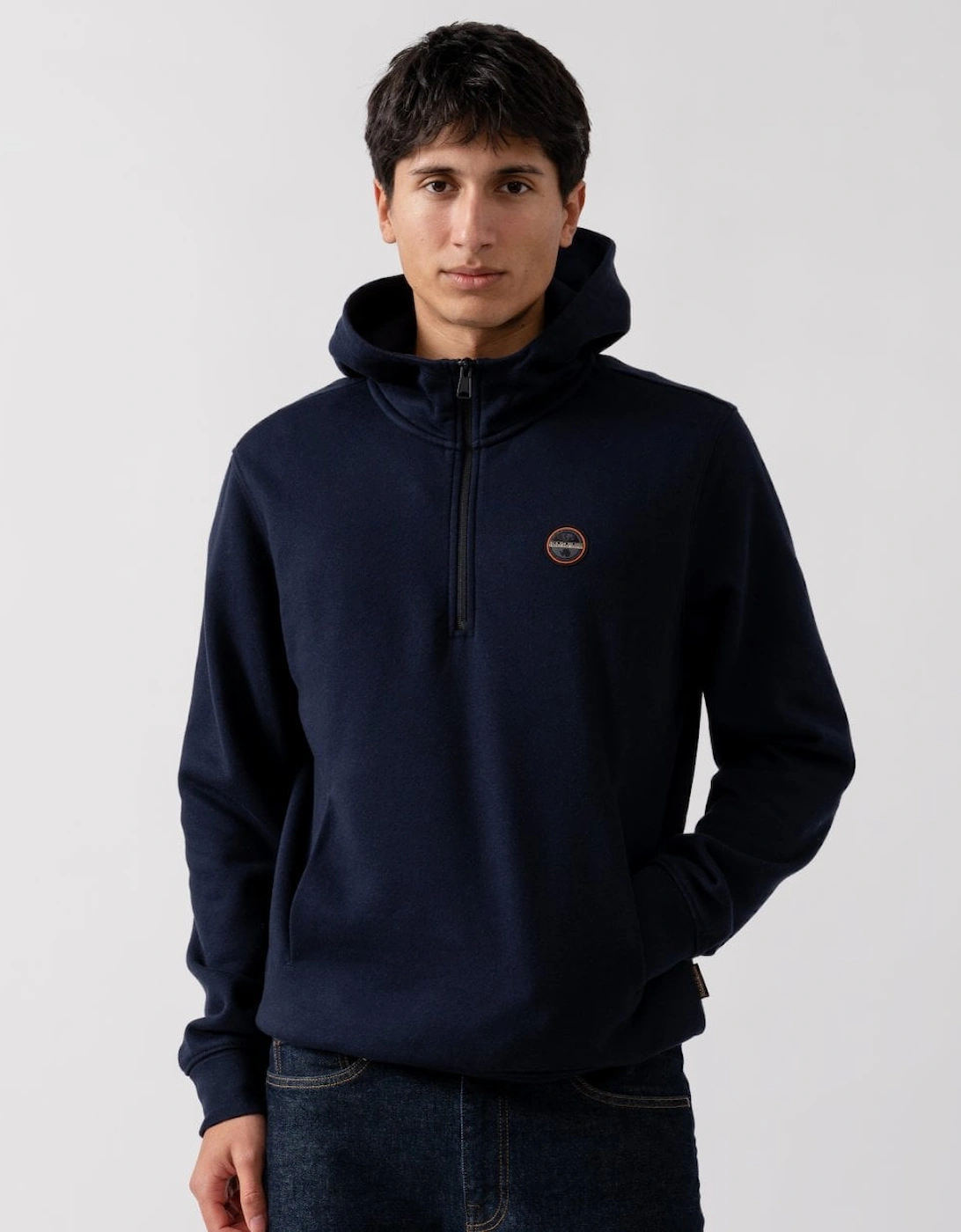 B-Badge Mens Half Zip Hoodie, 5 of 4