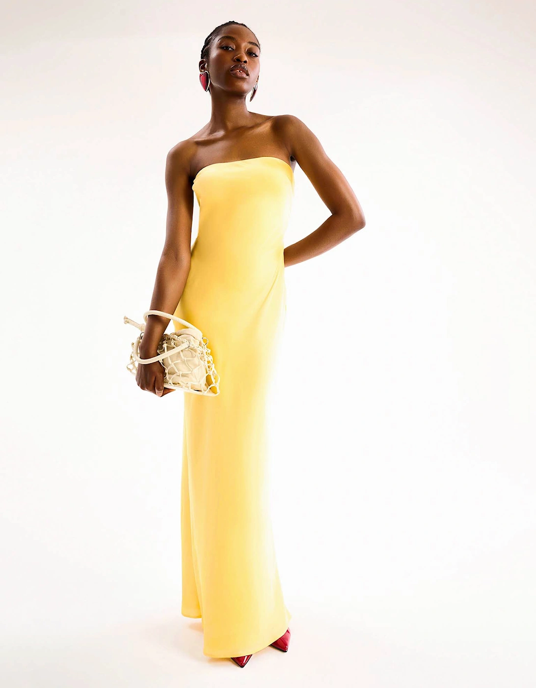 Amdra Strapless Dress in Yellow, 6 of 5