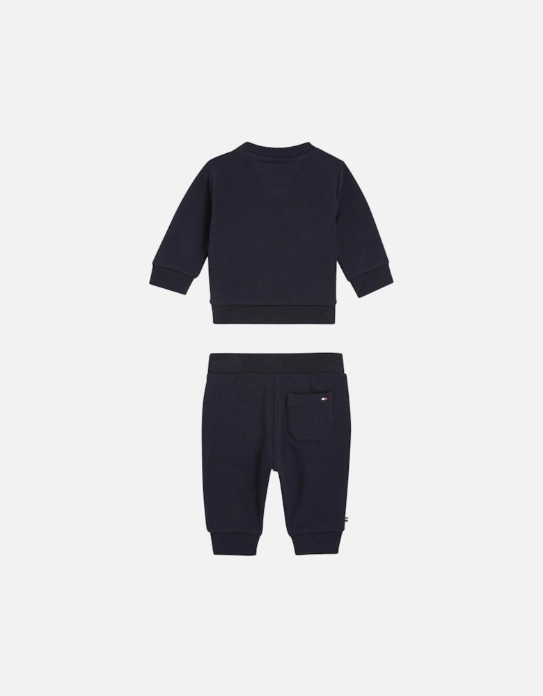 Baby Boys Monotype Oval 2 Piece Sweat Set - Navy
