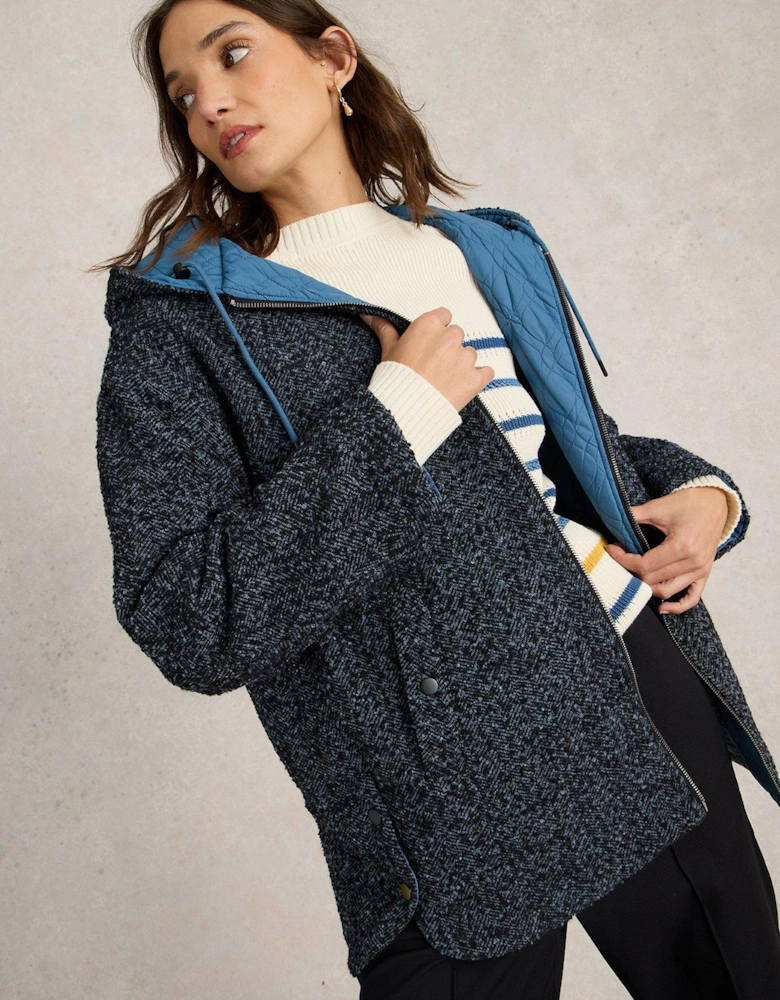 Mariella Reversible Coat - Blue