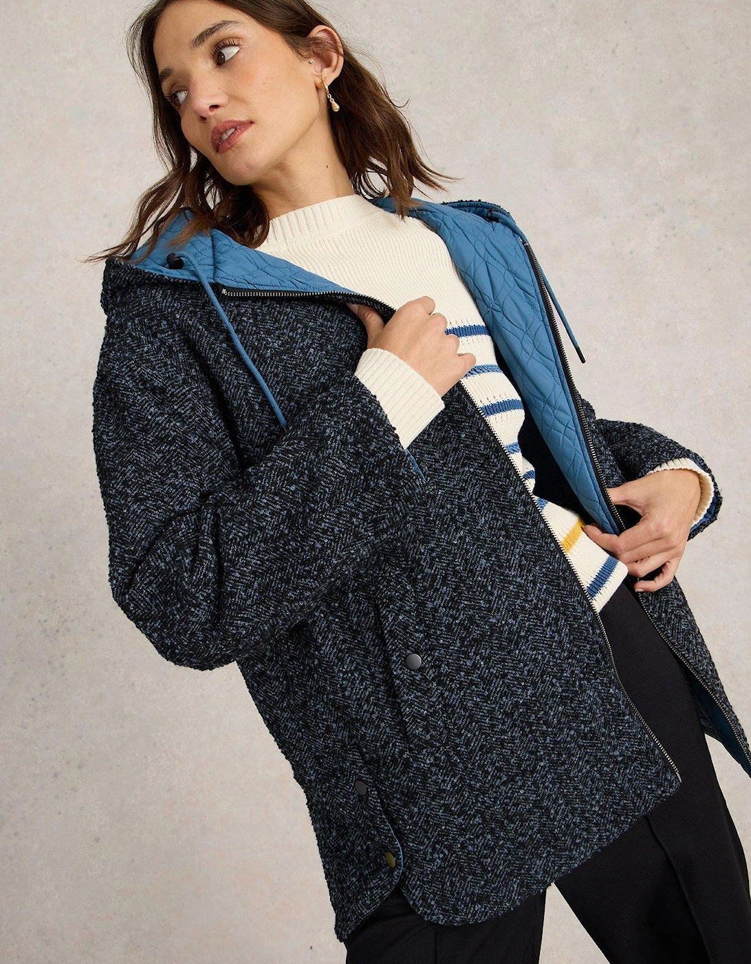 Mariella Reversible Coat - Blue