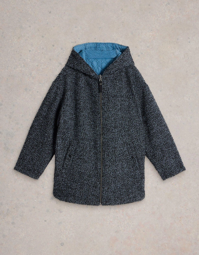 Mariella Reversible Coat - Blue