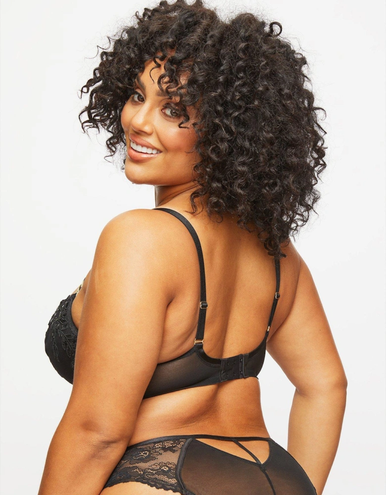 Icon Fuller Bust Padded Plunge Bra - Black