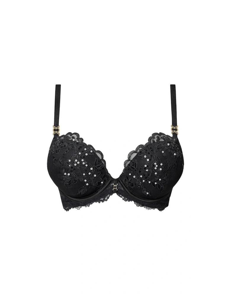 Icon Fuller Bust Padded Plunge Bra - Black