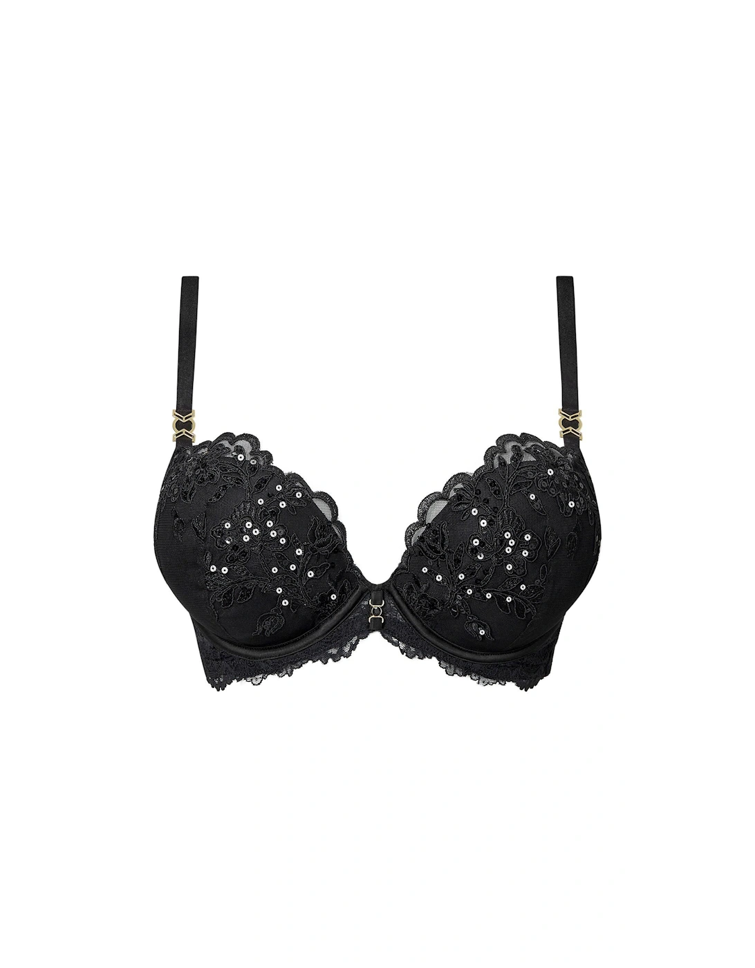 Icon Fuller Bust Padded Plunge Bra - Black
