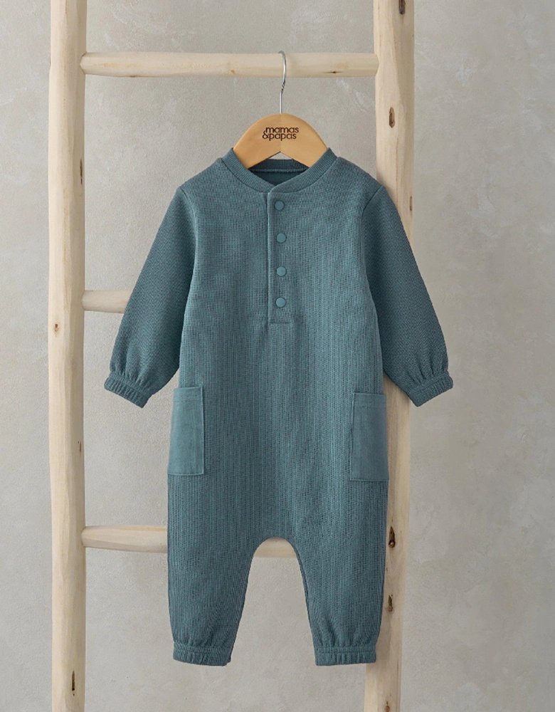 Baby Boys Pocket Romper - Blue