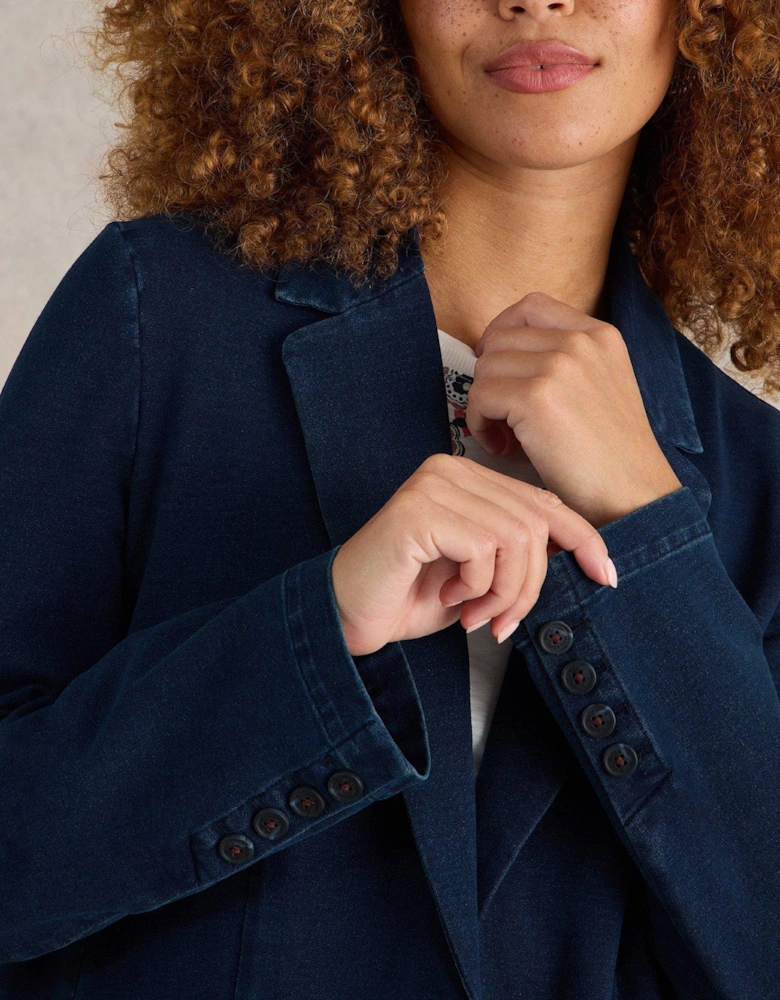 Evelyn Jersey Blazer - Blue