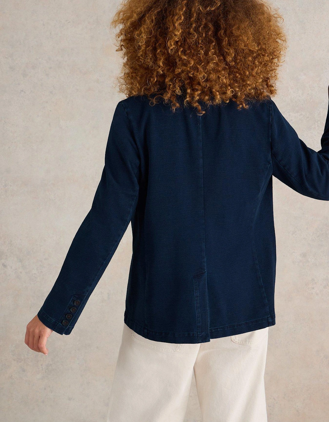 Evelyn Jersey Blazer - Blue