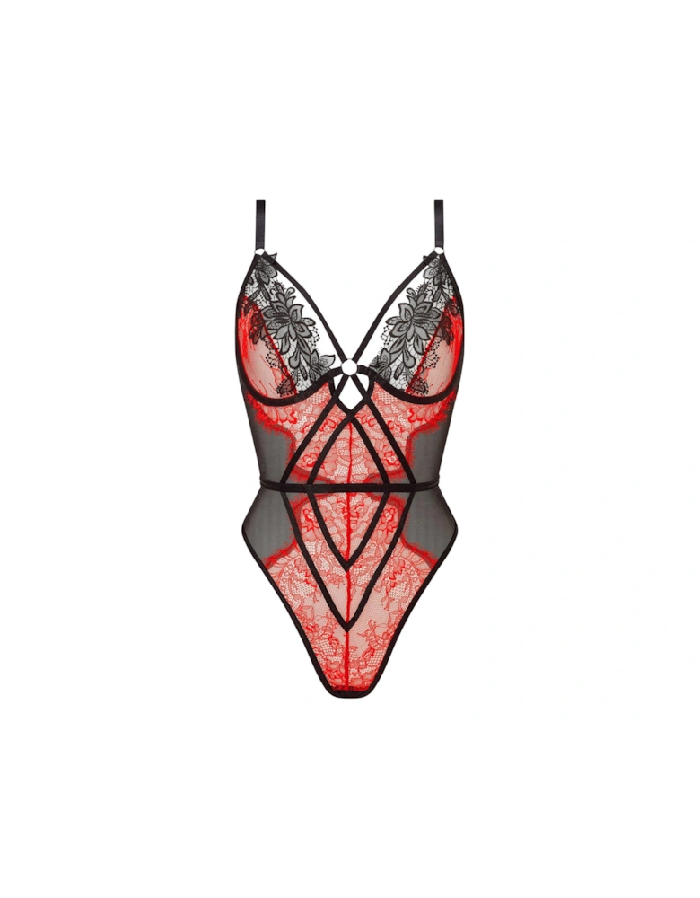 Lovers Secret Crotchless Body - Black/Multi