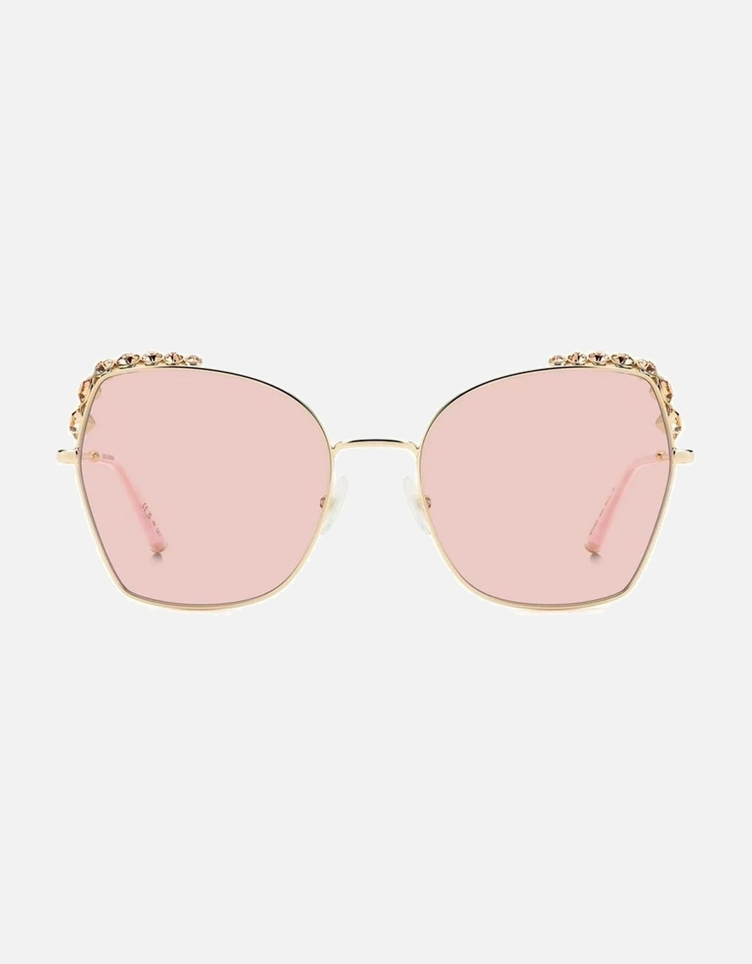 Metal Bracelet Pink Dial Watch Women - Multicolor Sunglasses