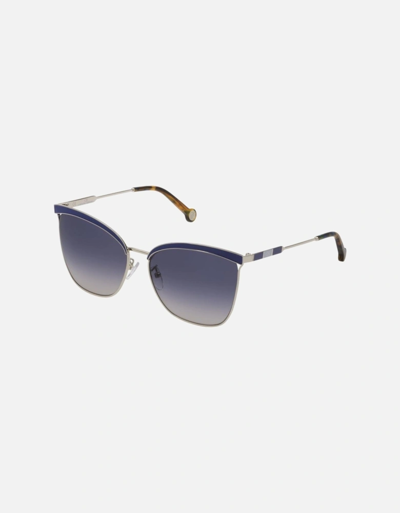 Metal Bracelet Watch with Degraded Dial Women - Silver Sunglasses