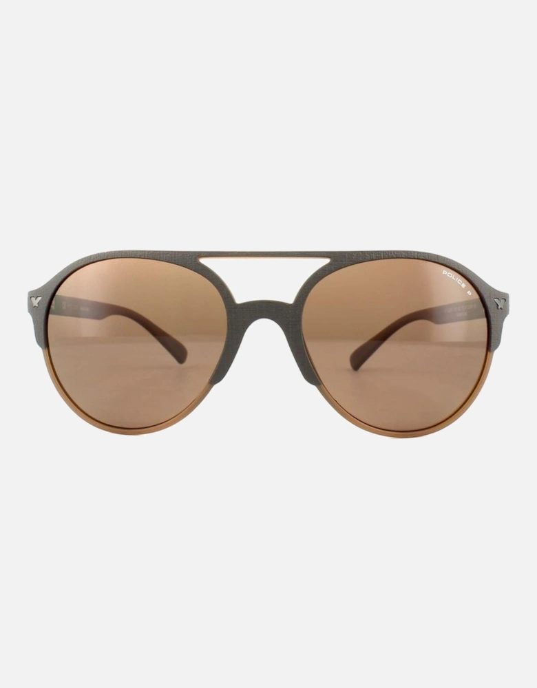 Injected Bracelet Timepiece with Brown Dial Unisex Sunglasses