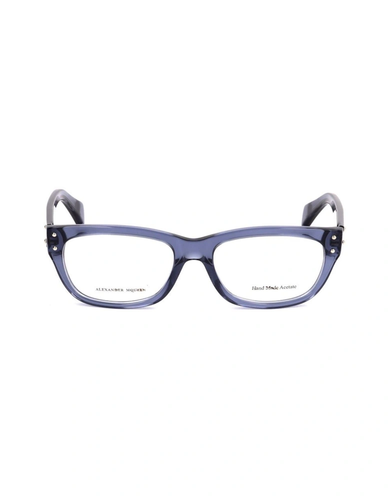 Acetate Bracelet Watch with Transparent Dial Unisex - Blue Frames