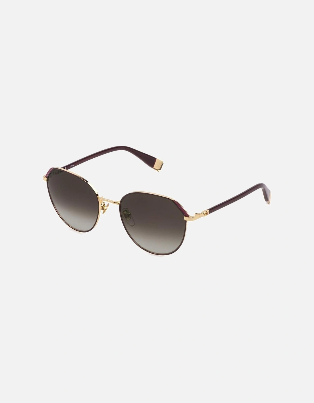 Metal Sunglasses with Brown Degraded Lens Women - Red, 2 of 1
