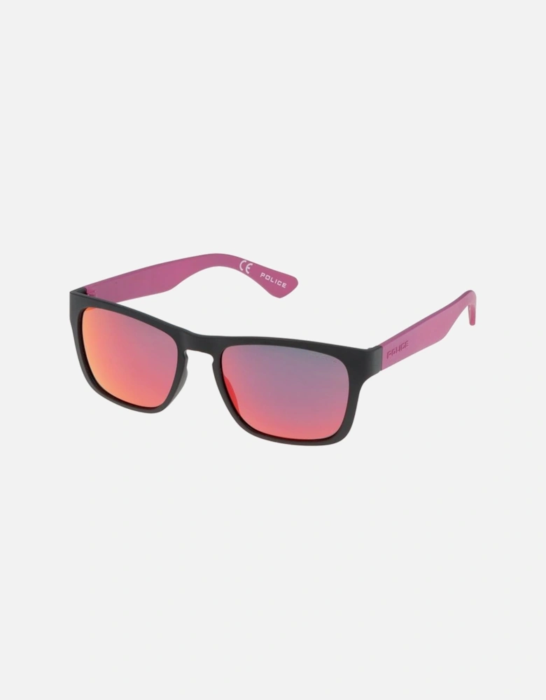 Injected Bracelet Black Dial Watch Unisex Sunglasses