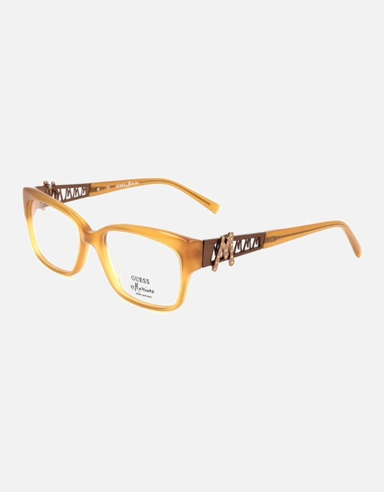 Plastic Bracelet Amber Dial Watch Unisex - Orange Frames