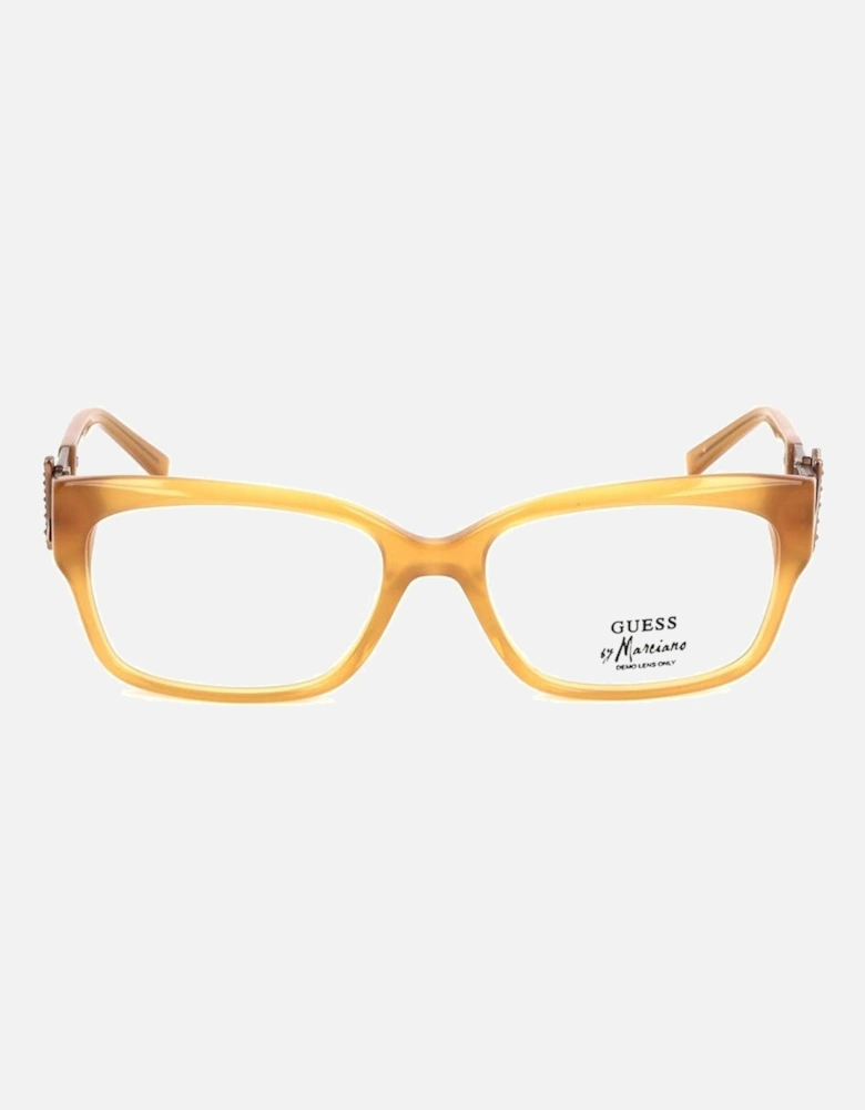 Plastic Bracelet Amber Dial Watch Unisex - Orange Frames