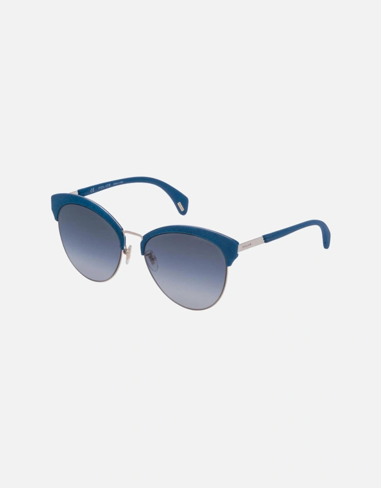 Metal Bracelet Watch with Gradient Smoke Glass Women - Gold Sunglasses