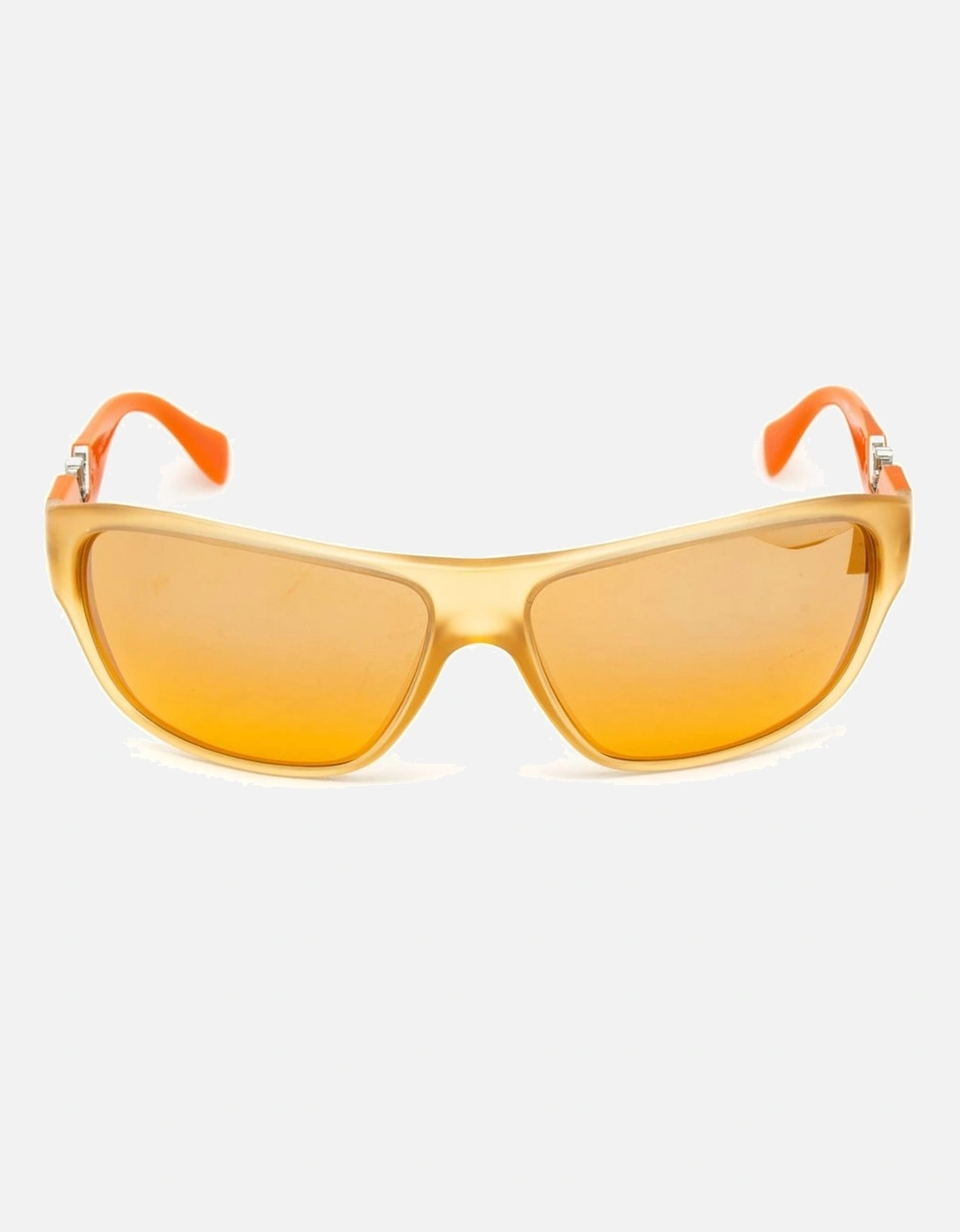 Injected Bracelet Case Watch with Orange Dial Unisex Sunglasses