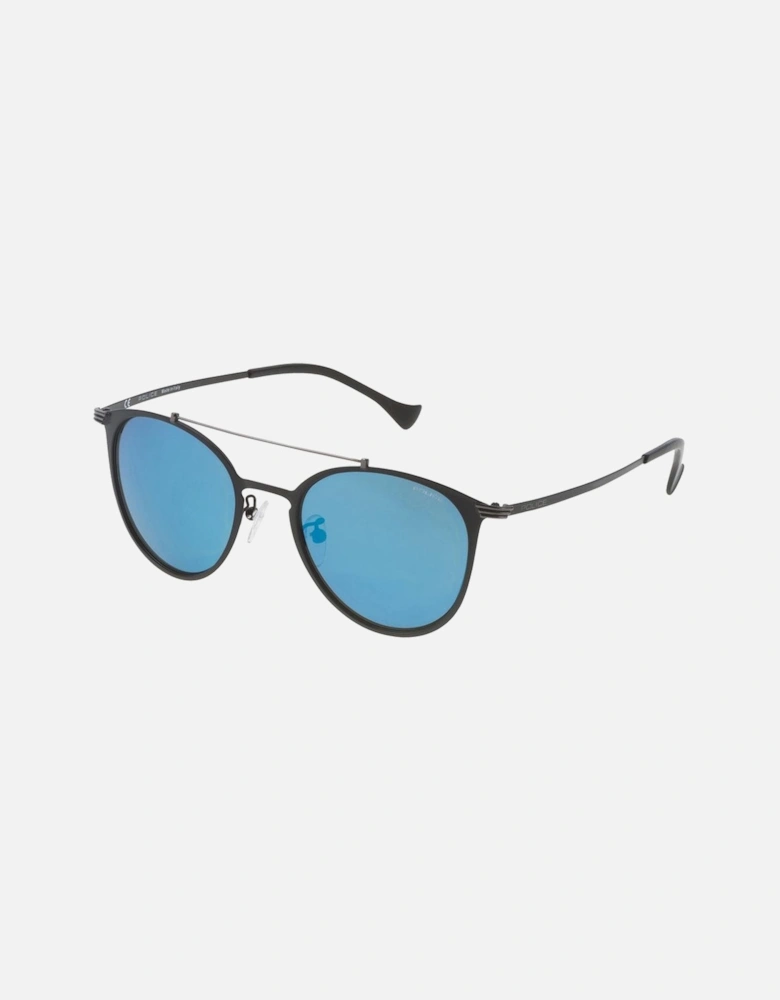 Metal Bracelet Watch with Black Dial Unisex Sunglasses