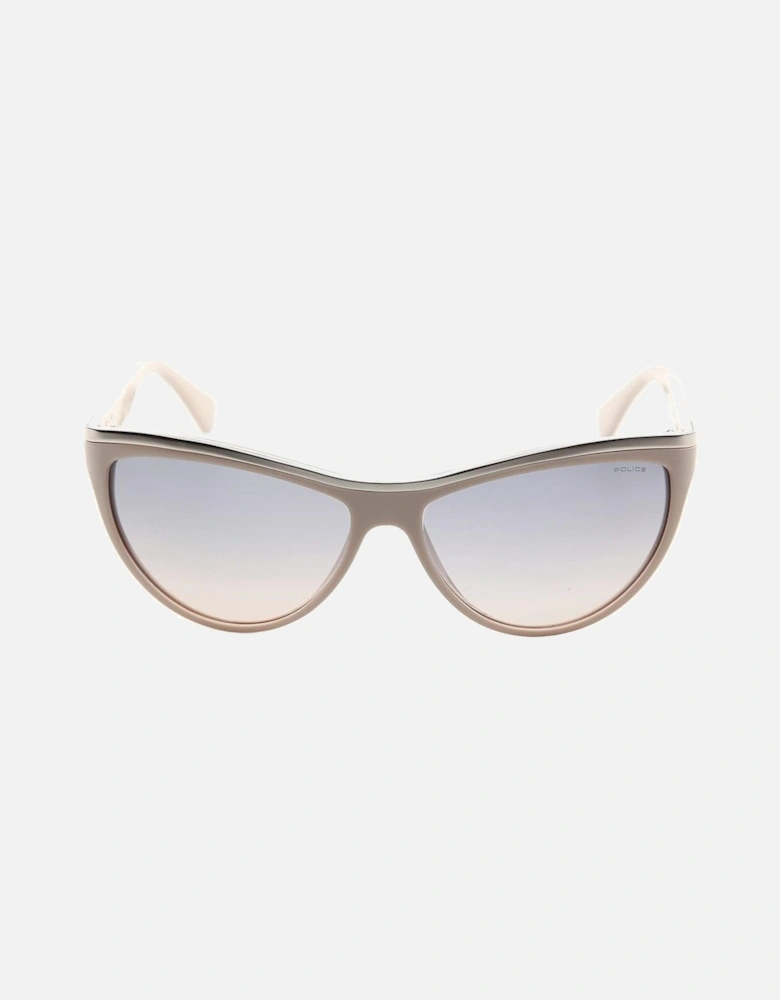 Injected Bracelet Beige Dial Watch Women Sunglasses