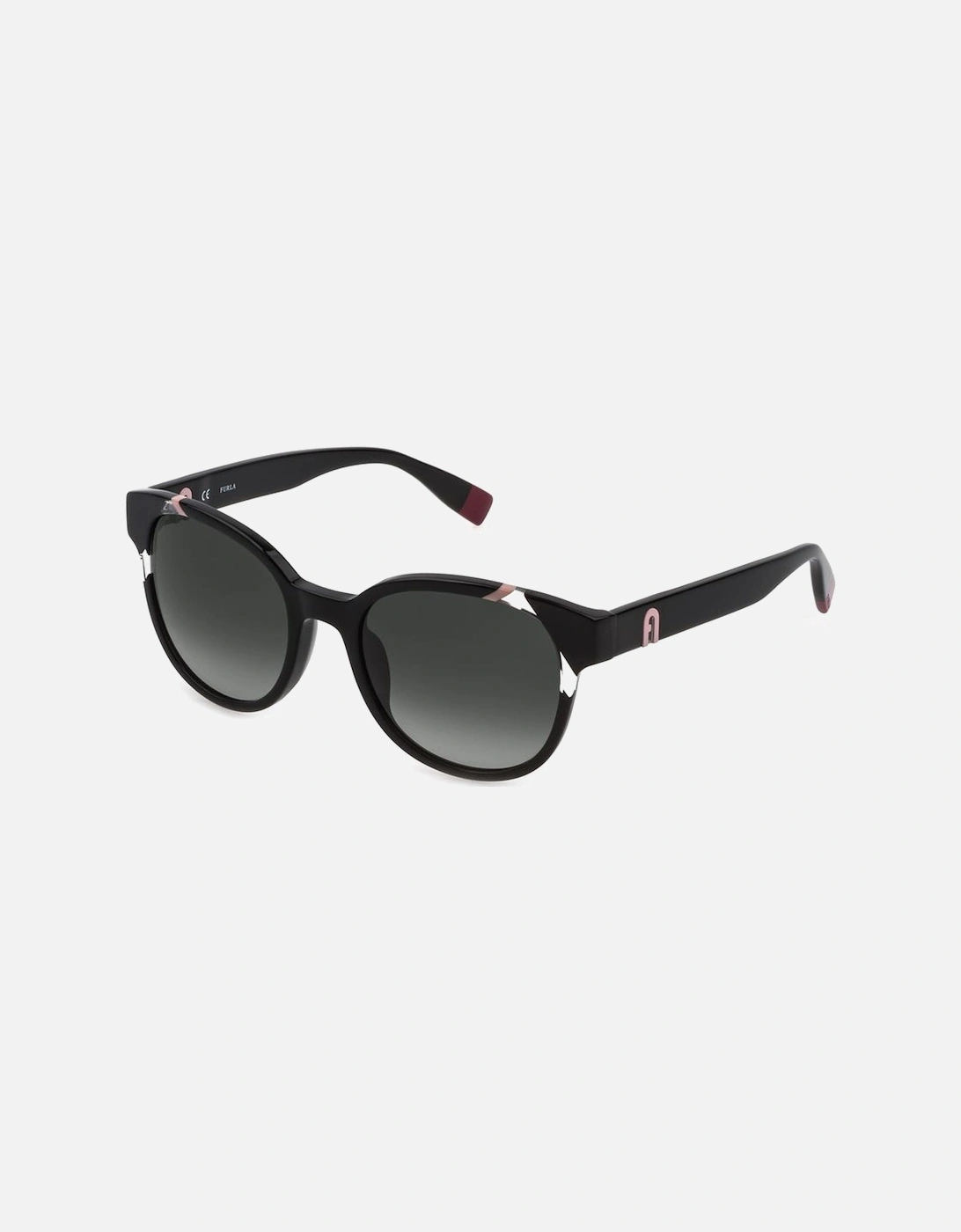 Plastic Sunglasses with Grey Degraded Lenses Women - Black, 2 of 1