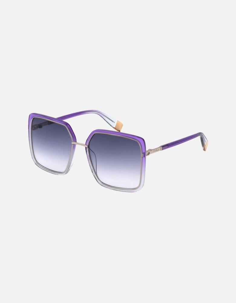 Metal Sunglasses with Gradient Lenses Women - Gold